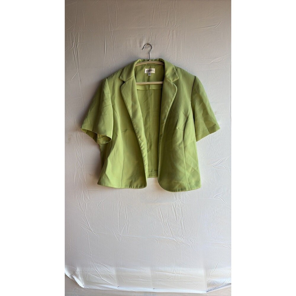 Studio I Vintage Chartreuse Short Sleeve 22W Blazer